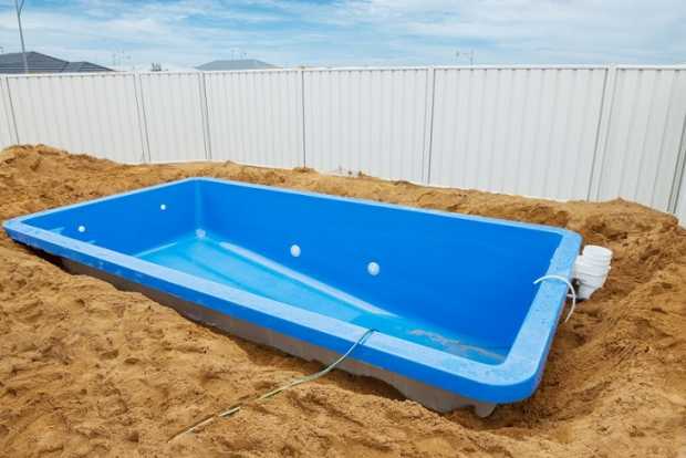 Process of pool installation, Step wise