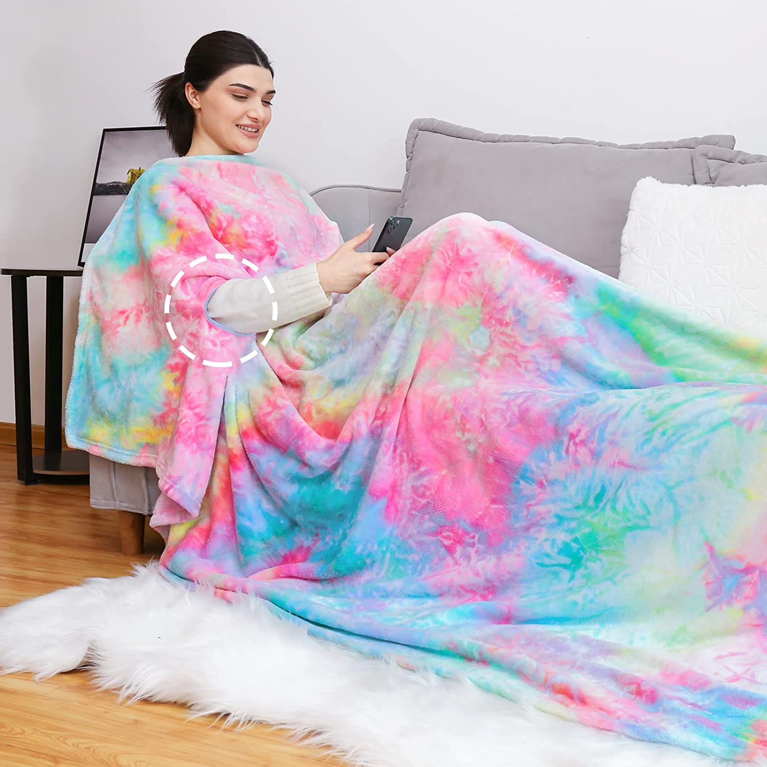 Tie Dye Hug Throw