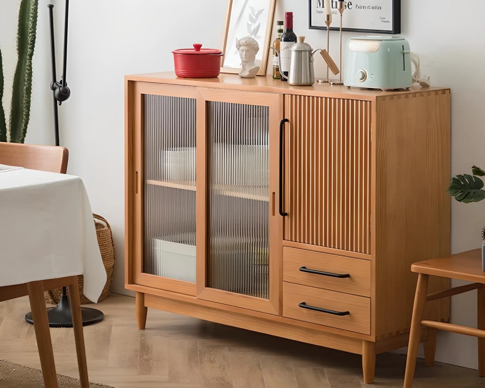 sideboard with drawers and shelves